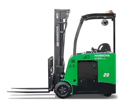 Hangcha 3-Wheel Lithium-ion Electric Stand-up Counterbalanced Forklift